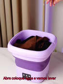 Mini máquina de lavar roupa dobrável portátil moderna automática roupa viagem bivolt TINNY YOU
