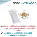 Faixa Térmica Abdominal c/ Ervas Bebês Alivia Cólica Gases Cinta Semente Anti Gases Acalma Baby