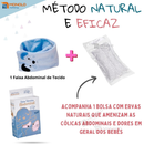 Faixa Térmica Abdominal c/ Ervas Bebês Alivia Cólica Gases Cinta Semente Anti Gases Acalma Baby