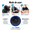 KIT Mini Massageador EMS Estimulador Elétrico De Pescoço Portátil Para Alívio Da Dor Muscular Cervical