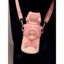 Garrafa /copo térmica Com Canudo 520ml aço inox para infantil com desenhos animados para presente