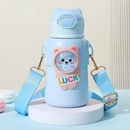 Garrafa Térmica Infantil com Canudo 520ml em Aço Inox