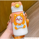 Garrafa Térmica Infantil com Canudo 520ml em Aço Inox