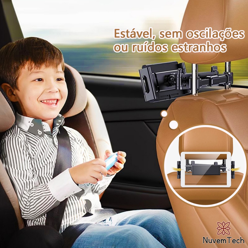 Suporte Veicular Para Celular Banco Traseiro 360 Graus Giratória Suporte De Tablet Dobrável E Extensível