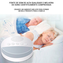 Aparelho Máquina de ruído branco Calmante Bebê Sono Relaxamento USB Recarregável luz noturna