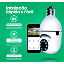 Câmera de segurança wi-fi ip sem fio 360 encaixe lampada aplicativo yoosee ptz full HD visão noturna - bivolt