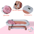 Banheira Bebê Dobrável Infantil Confortável Segura Com Termômetro Portátil Com Almofada De Banho