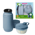 Conjunto Passeio Garrafa Térmica Infantil 250ml + Pote para Leite em Pó Sanremo Rosa / Azul